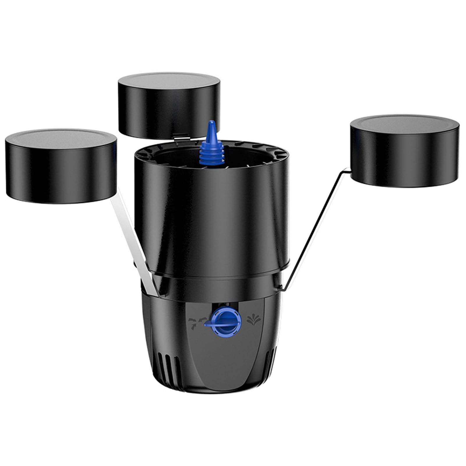 Skimmer dello Stagno di Pesce, Skimmer Galleggiante di Aspirazione, Ingresso dell'Acqua di Vortice A 360 °, Forte Adsorbimento per Detriti Galleggianti, Design Galleggiante Adattabile Ai Livelli