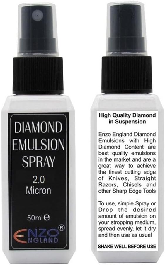 50ml Poly Diamond Stropping Emulsion Premium Quality Diamond Suspension Knife Sharpener Spray 0.5, 0.25, 1.0, 2.0 & 4.0 Micron