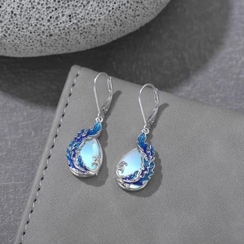 Phoenix/Cardinal/Owl/Hummingbird/Blue Jay/Parrot/Peacock/Dove Dangle Earrings 925 Sterling Silver Bird Animal Earrings Valentine's Day Birthday Gift for Women2