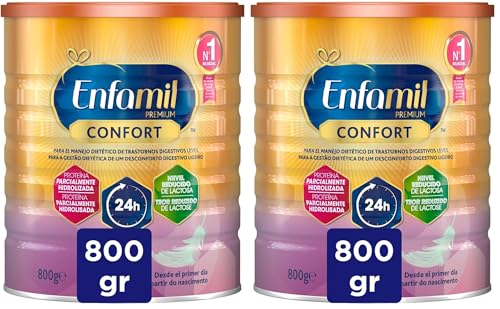 Enfamil Confort Fórmula para Bebés en Polvo con Trastornos Digestivos, 800g, con lactosa (Paquete de 2)