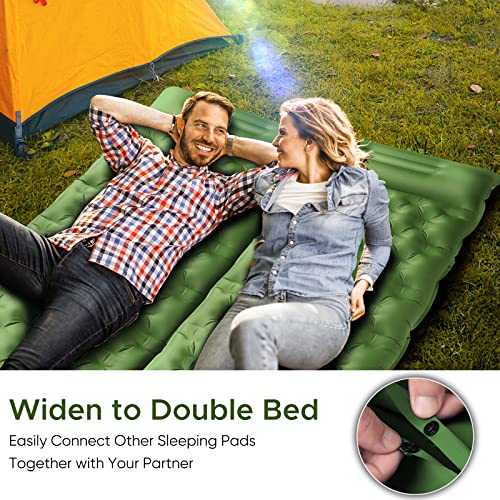 Sleeping Pad For Camping- Extra Thickness 3.9 Inch Self Inflating Sleeping Mat With Built-In Pillow And Foot Pump. Ultralight And Durable Camping Air Mattress For Outdoor, Backpacking, Hiking. #TOP5
