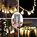 echosari Battery Operated String Lights, 16.5 Feet 50 LED Camping Globe Lights with Remote Timer 8 Modes Frosted Ball Fairy Light for Bedroom Wedding Xmas Tree Party Decoration (Warm White)