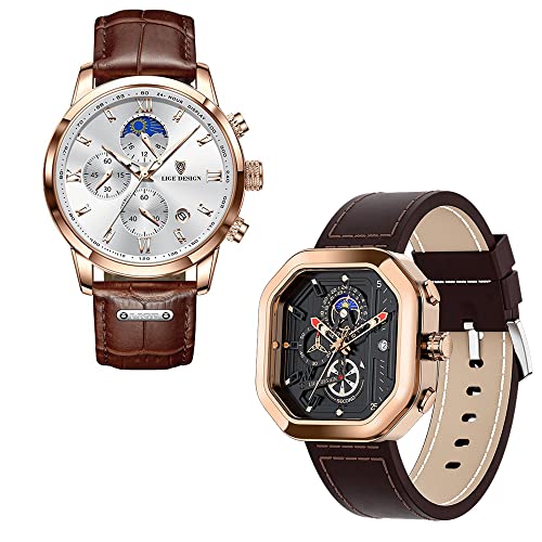 Weicam 2 Pcs Wholesale Watches Men Boy Casual Leather Strap Waterproof Analog Quzrtz Wrist Watch #TOP16