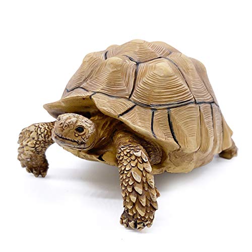 Estatua decorativa tortuga Sulcata 3.7x2.5x2.1 in