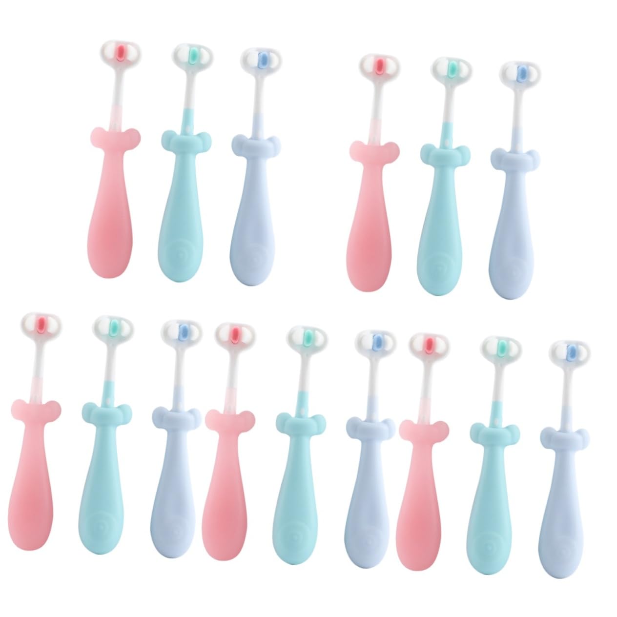 15pièces Brosse à Dents Garçon Fille Avec Poignée Antidérapante Et Poils Souples Brosse à Dents Garçon Fille Adorable Pour Nettoyage Manuel