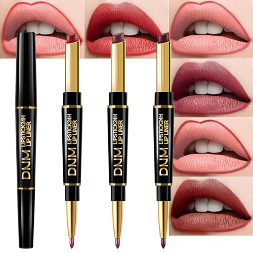 BONNIE CHOICE 3Pcs Matte Lip Liner and Lipstick Combo Set