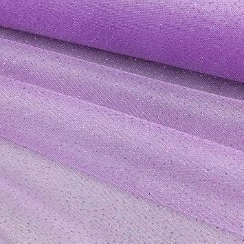 OOKI 54" by 10 Yards 30 ft Glitter Fabric Tulle Bolt for Wedding and Decoration Lavender
