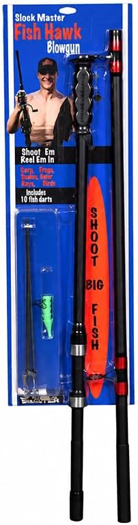 Slock Master Fish Hawk Blow Gun, Includes Ten 12" Fish Darts, Reel not Included