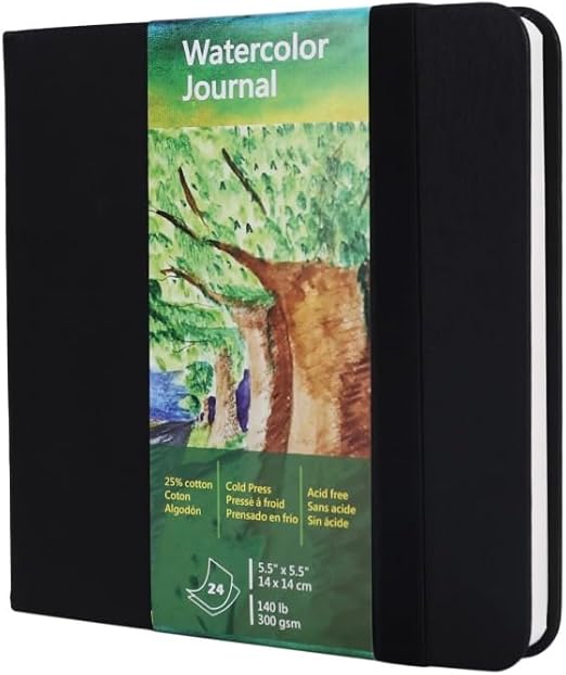 tumuarta Square Watercolor Journal,140 LB,300 GSM,5.5X5.5", Cotton