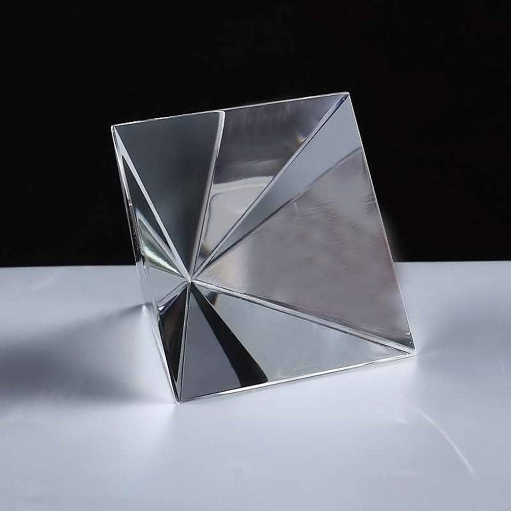 1pc Optical Glass Pyramid Prism for Scientific Experiments Light Refraction and Rainbow Creation for Home Decor and Meditation