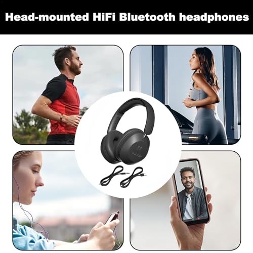Casque stéréo HiFi Bluetooth longue durée de lecture avec réduction de bruit active