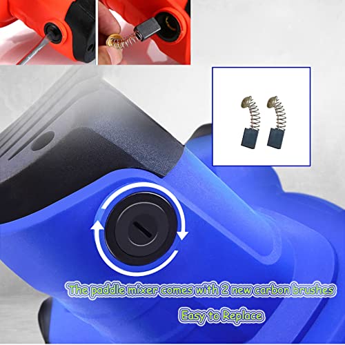 Powerful Paddle Mixer Electric Drill Mixer with M14 Thread Mixing Stirring Rod, 120mm Mixer Diameter, Adjustable 6-Speed Easy to Operate, Lock Button, for Mixing Paint, Plaster, Cement, Resins - Image 8