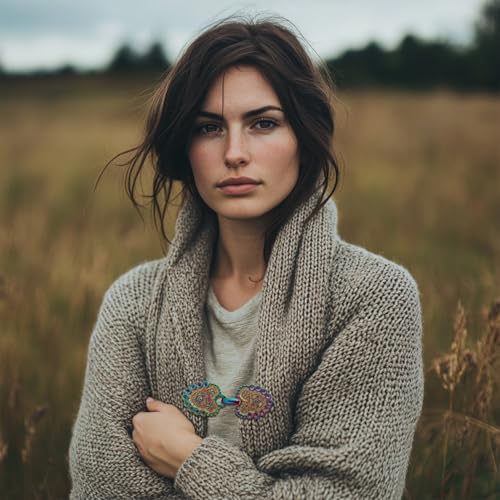 Image of CLINTT Exquisite Retro Sweater Twirl Clips, Cape Cloak Fasteners for Dresses, Stylish Cardigan Clips