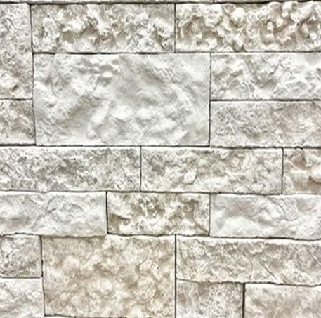 Thin Real Concrete Stone Veneer, BB Color Blend (White Tones)