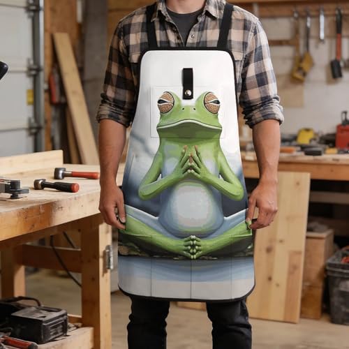Delantal de trabajo impermeable con 8 bolsillos multiusos miniatura 5