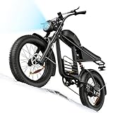 Nexaglide Electric Bike for Adults, 1000W e Bike for Adults, 20' Fat Tire Adult Electric Bicycle, 30MPH Electric Dirt Bike with 48V 15AH Battery, 7 Speed E-Bikes, LCD Display