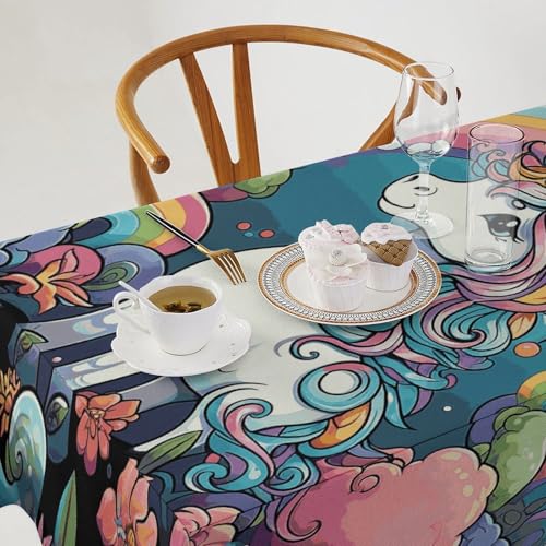 Nappe rectangulaire haut de gamme en lin couleur cheval style rustique chic - 4