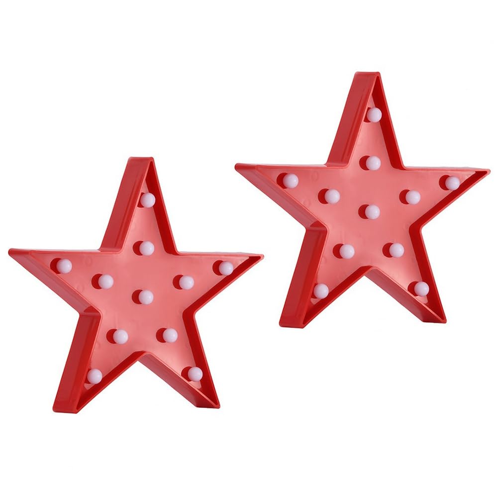 Schwamm 2 Pcs Star Plastic Night Lights Battery Operated Led Marquee Star Sign Star Shaped Movie Theater Decor Room Wall Lamps A