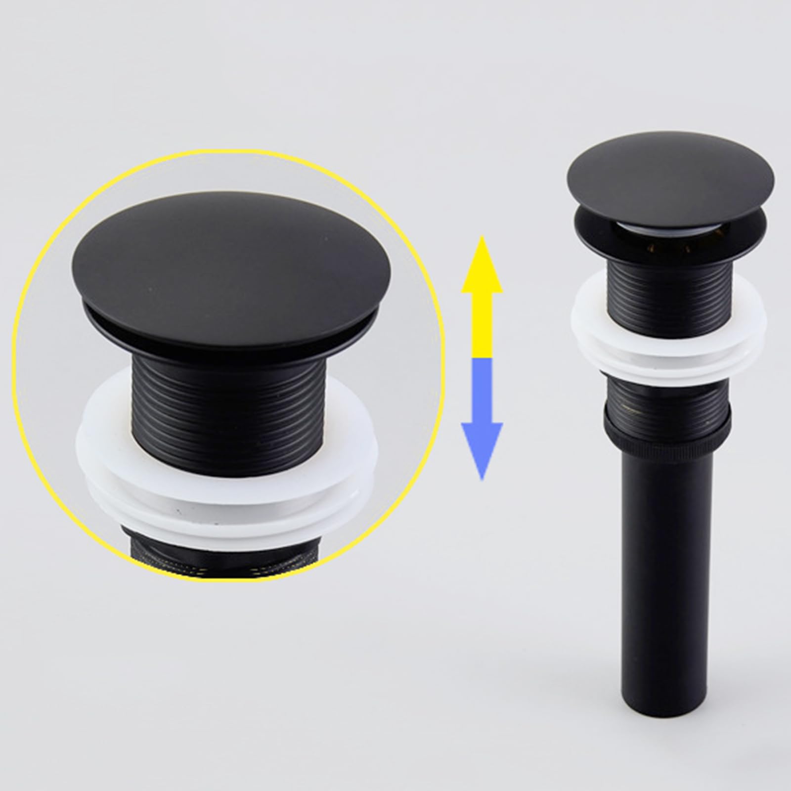 Piletta Lavabo Bagno Click Clack Piletta Bidet Bagno Piletta Click Clack Universale Piletta Lavabo Bagno Lunga Tutto In Rame,nero,Non Poroso