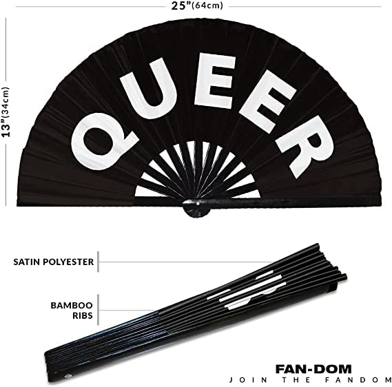 HINGTAI 2 Pezzi Ventagli Pieghevoli Arcobaleno Gay Pride LGBT Pride, Ventagli Grandi Colorati Rinfrescanti Con Clacson, Decorazione Per Feste, Facile