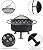 Bettermade 2 in 1 Fire Pit for Outside, 30in Wood Burning Outdoor Firepits with Spark Screen for Camping, Bonfire, Garden, Picnic, Includes Poker & Cooking Grate for Backyard Patio BBQ