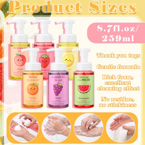 Image of 6 Pack Funny Fruit Foaming Hand Soap with Pump, 8.75 Fl oz