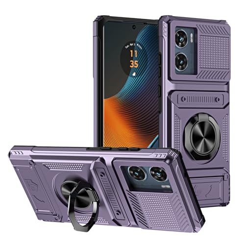 Coque Motorola Edge 50 Fusion avec support violette antichoc de protection pour smartphone 5G