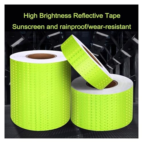 Ruban de sécurité réfléchissant fluorescent vert de 15cm x 3m - 4