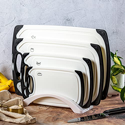 Smirly Plastic Cutting Board Set - Plastic Cutting Boards For Kitchen Dishwasher Safe, Chopping Board Set, Extra Large Cutting Board Plastic, Small Cutting Board, Kitchen Cutting Board Large #TOP6