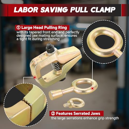 Image of Auto Body Repair Pull Clamp 5 Ton Top and Straight 2 Way | Pull Clamp Repair Clamp Self Tightening Frame Grips Pull Clamp for Automotive Car Vehicle Body Repair