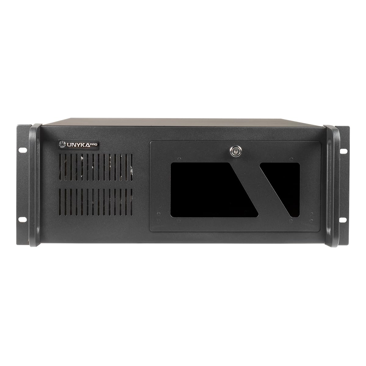 UNYKAch Gehäuse Server UK4229 EVO Format 4U 19" ATX | Boden 480 mm, 3 Einschübe von 5,25 Zoll, 7 3,5-Zoll-Schächte, 2 USB 3.0, 1 Lüfter 120 mm und 2 x 80 mm