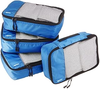 Amazon Basics Packing Cubes - Small (4-Piece Set), Blue
