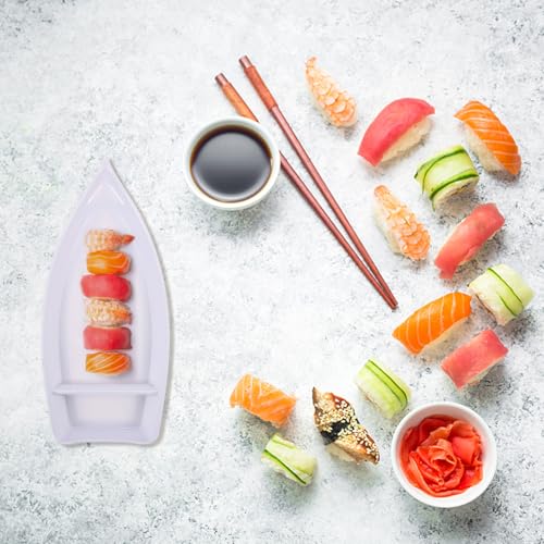 Bandeja de Servicio para Sushi Abaodam Pequeña Forma de Barco miniatura 7