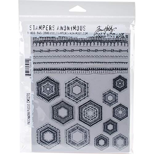 Stampers Anonymous Patchwork Piezas Cling Mounted Juego de Sellos, Multicolor
