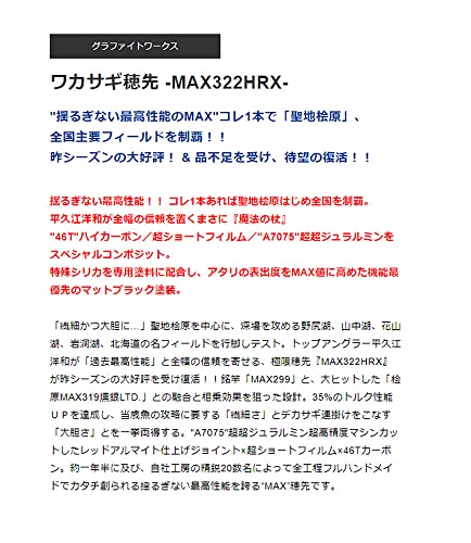 バリバス(VARIVAS) グラファイトワークス ワカサギ穂先 VAR-MAX322HRX 322mm 4枚目