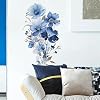 Sacinora Blue-Green Daisy Gerbera Flower Wall Sticker | Removable Vinyl Decal For Living Room, Bedroom, Nursery Decor - View #4