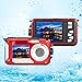 Waterproof Camera Full HD 1080P for Snorkeling 24.0 MP Underwater Camera 2.7 Inch TFT-LCD Dual Screen Waterproof Digital Camera (Black)
