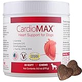 Pet Health Solutions CardioMAX Heart Support Supplement for Dogs - L-Taurine, L-Carnitine, EPA and DHA, Coenzyme Q10 - Aids Circulatory Strength, Heart Muscle Function - Made in USA - 60 Soft Chews