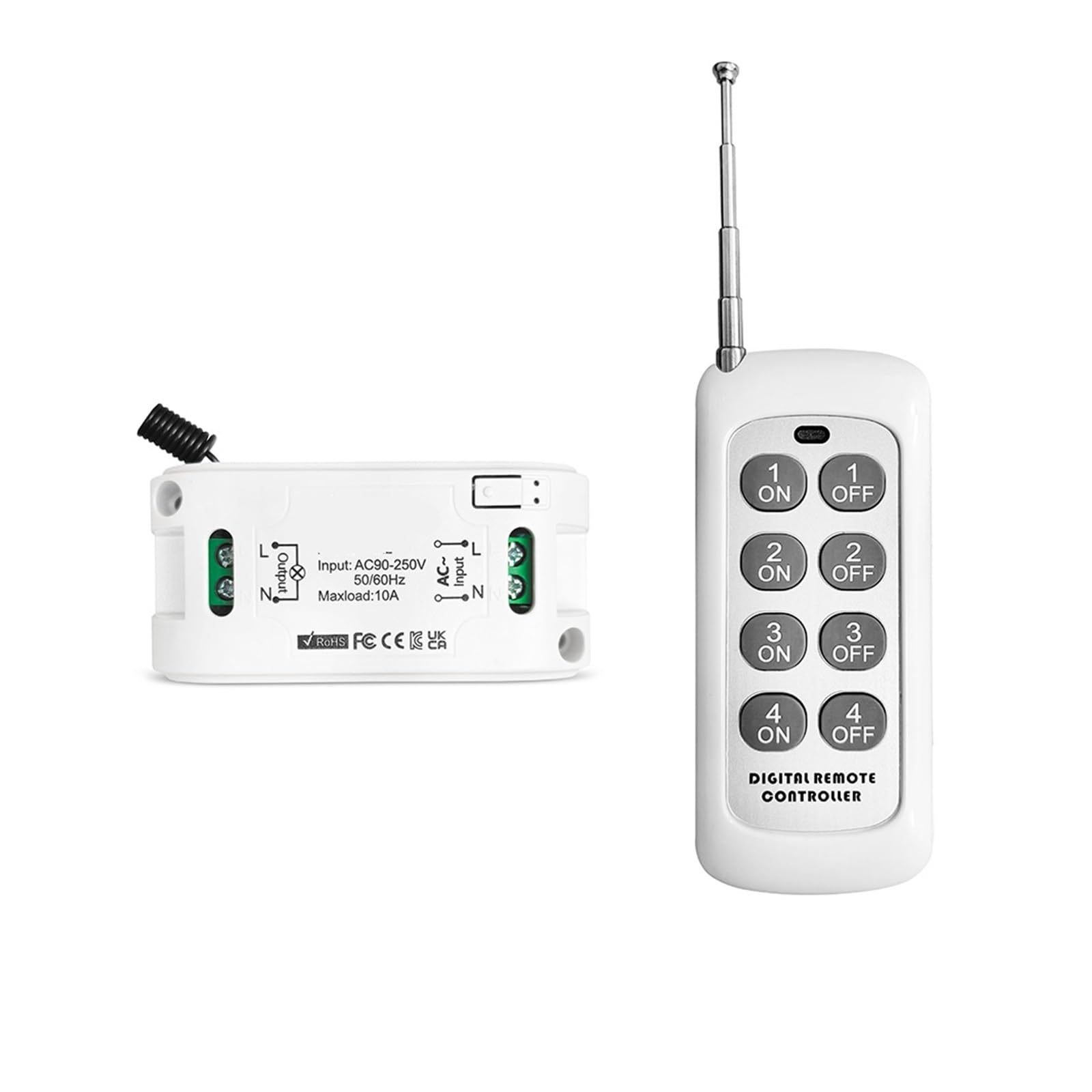 Émetteur 4 en 1 500 m et module relais pour domotique extérieure