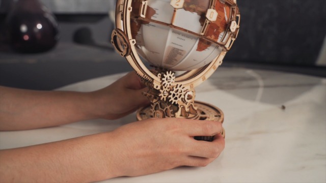 Modellismo Da Costruire Adulti ROKR Puzzle In Legno Con Globo Luminoso 3D - LatestBuy Puzzle 3d Legno - Foto 7