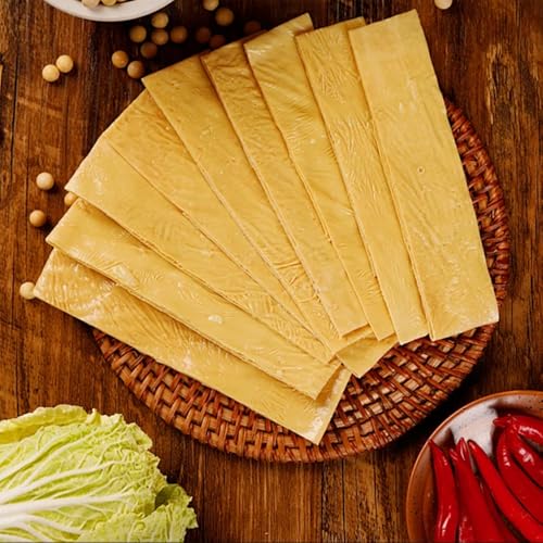 SIJIYUNLI-Tofu Skin 120g/4.23oz Dried Soybeans, Vegetarian Enthusiast, Suitable for Cold Salad or Hot Pot, Spicy Bar Ingredients, Cooking Versatile