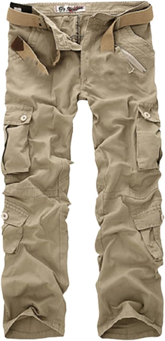 KEHAIOO Men Cargo Pants, Camouflage Trousers, Military Pants for Man