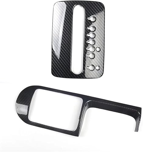 Miniatura 8 de Para VW Volkswagen New Beetle 2003-2010 Cubierta de decoración del panel de cambio de engranajes interior de coche, accesorios negros de fibra de