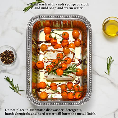 Wilton Armetale Flutes And Pearls Rectangular Baking Dish, 9-Inch-By-13-Inch #TOP3