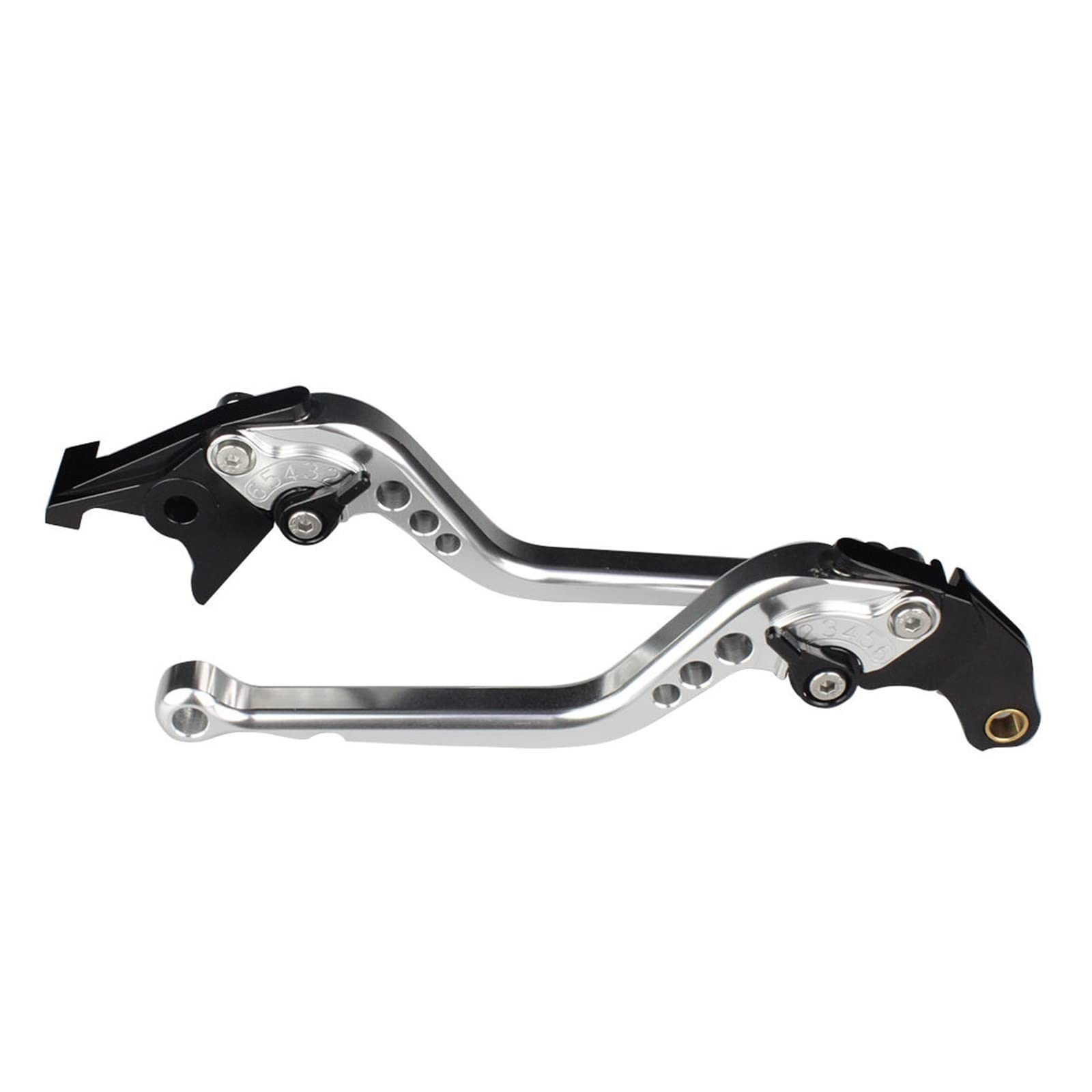 Gjihkwgz Long Silver Motorcycle Brake Clutch Lever For Suzuki For Hayabusa For Gsxr1300 For Gsx1300r 1999-2007 Motorcycle Clutch Brake Lever Aluminum Adjustable Handle Clutch Brake Lever(Long Silver)
