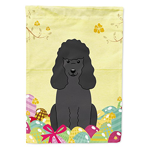 Œufs de Pâques caniche noir drapeau pour décorer votre jardin au printemps