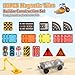 Magnetic Tiles Kids Construction Toys - Road Set with Magnet Crane for Boys Age 3-5 4-8 8-10, Magnet Building Blocks Expansion Pack, Outdoor Toddler Activities Preschool Classroom Learning Toys Gift