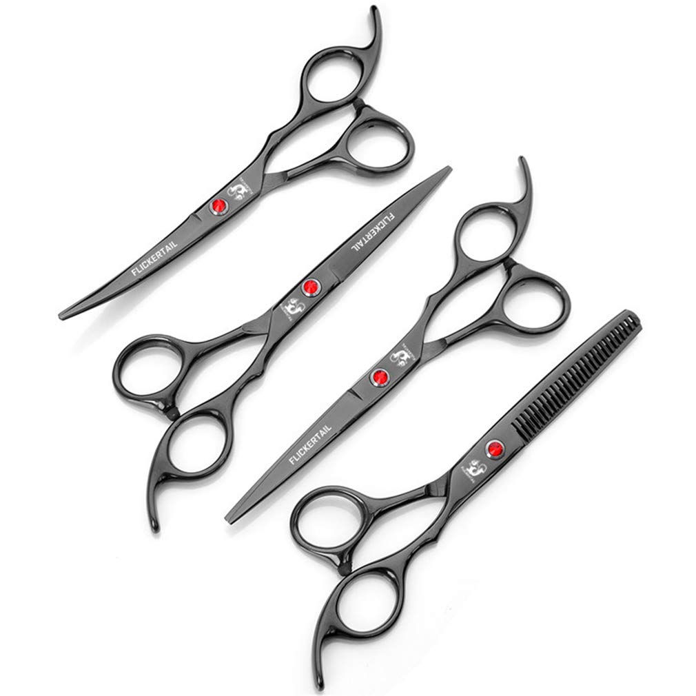 Kit Professionale di Forbici per Toelettatura di Animali Domestici da 6,0 Pollici, Forbici per Toelettatura di Cani in Acciaio Inossidabile Leggere E Affilate, per Salone, Barbiere
