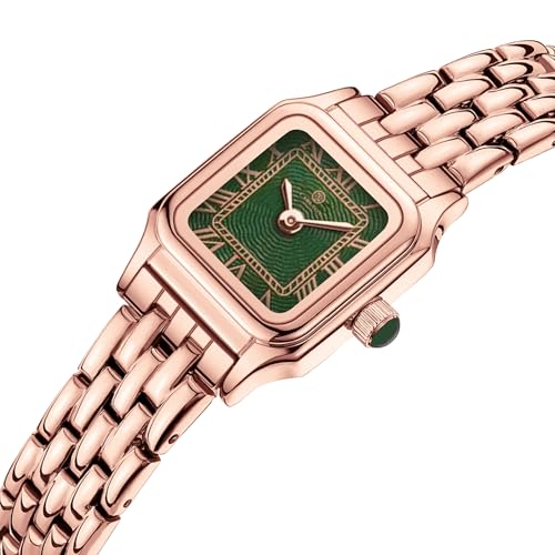 Image of Carlton London Women Chloe Analog Watch Gift Set, Square Dial, Stainless Steel Strap, Quartz Movement, Square Dial, Silver Tone Strap, 30M Water Resistant, Casual Wear |