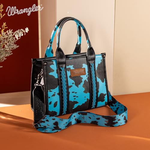 Image of Montana West x Wrangler Tote Bag for Women Western Cow Print Purse Designer Top Handle Handbags